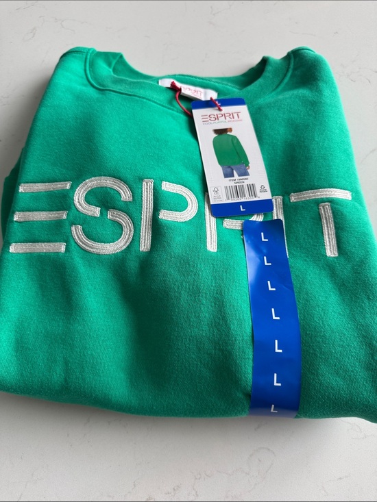 Esprit Tops - Esprit Green Crewneck Sweatshirt with White Logo